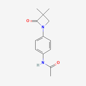 molecular formula C13H16N2O2 B2929591 N-[4-(3,3-二甲基-2-氧代氮杂环丁烷-1-基)苯基]乙酰胺 CAS No. 478262-02-1