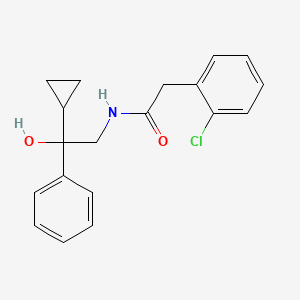 molecular formula C19H20ClNO2 B2929592 2-(2-chlorophenyl)-N-(2-cyclopropyl-2-hydroxy-2-phenylethyl)acetamide CAS No. 1421485-39-3
