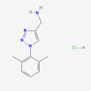 molecular formula C11H15ClN4 B2929595 [1-(2,6-Dimethylphenyl)triazol-4-yl]methanamine;hydrochloride CAS No. 2380175-05-1
