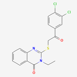 2-{[2-(3,4-Dichlorophenyl)-2-oxoethyl]sulfanyl}-3-ethyl-3,4-dihydroquinazolin-4-one