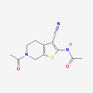 N-(6-acetyl-3-cyano-5,7-dihydro-4H-thieno[2,3-c]pyridin-2-yl)acetamide