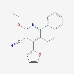 molecular formula C20H16N2O2 B292962 2-Ethoxy-4-(2-furanyl)-5,6-dihydrobenzo[h]quinoline-3-carbonitrile 