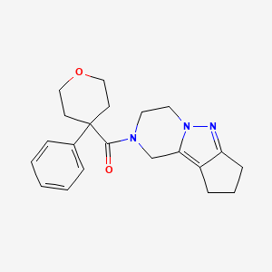 (4-phenyltetrahydro-2H-pyran-4-yl)(3,4,8,9-tetrahydro-1H-cyclopenta[3,4]pyrazolo[1,5-a]pyrazin-2(7H)-yl)methanone