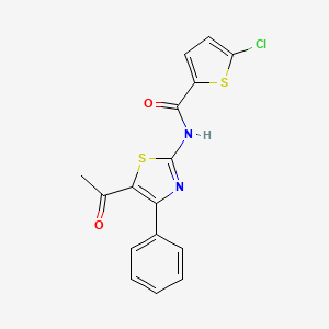 N-(5-acetyl-4-phenyl-1,3-thiazol-2-yl)-5-chlorothiophene-2-carboxamide