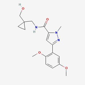 3-(2,5-dimethoxyphenyl)-N-((1-(hydroxymethyl)cyclopropyl)methyl)-1-methyl-1H-pyrazole-5-carboxamide