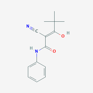 2-[Hydroxy(phenylamino)methylidene]-4,4-dimethyl-3-oxopentanenitrile