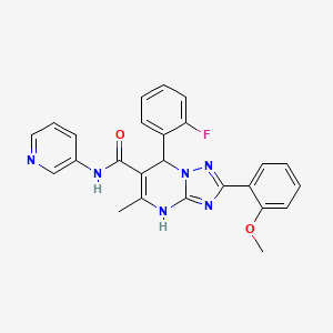 7-(2-fluorophenyl)-2-(2-methoxyphenyl)-5-methyl-N-(pyridin-3-yl)-4,7-dihydro-[1,2,4]triazolo[1,5-a]pyrimidine-6-carboxamide