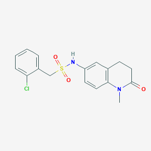 molecular formula C17H17ClN2O3S B2929632 1-(2-chlorophenyl)-N-(1-methyl-2-oxo-1,2,3,4-tetrahydroquinolin-6-yl)methanesulfonamide CAS No. 921916-07-6