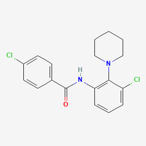 4-chloro-N-(3-chloro-2-piperidinophenyl)benzenecarboxamide