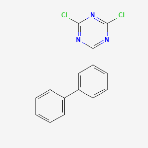 molecular formula C15H9Cl2N3 B2929654 2-([1,1'-Biphenyl]-3-yl)-4,6-dichloro-1,3,5-triazine CAS No. 1402225-89-1