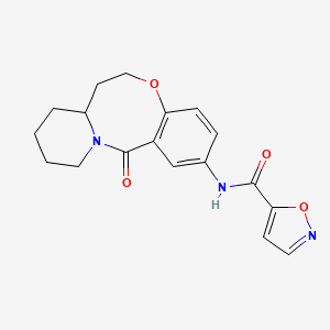 molecular formula C18H19N3O4 B2929662 N-(6-Oxo-2,3,4,12,13,13a-hexahydro-1H-pyrido[2,1-d][1,5]benzoxazocin-8-yl)-1,2-oxazole-5-carboxamide CAS No. 1251561-62-2