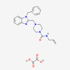 molecular formula C25H29N5O5 B2929669 N-allyl-4-((1-benzyl-1H-benzo[d]imidazol-2-yl)methyl)piperazine-1-carboxamide oxalate CAS No. 1351614-71-5