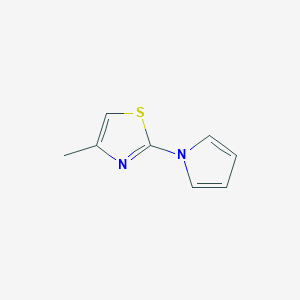 molecular formula C8H8N2S B2929672 4-methyl-2-(1H-pyrrol-1-yl)-1,3-thiazole CAS No. 383142-64-1