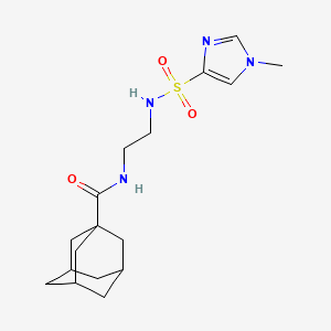 molecular formula C17H26N4O3S B2929674 (3r,5r,7r)-N-(2-(1-methyl-1H-imidazole-4-sulfonamido)ethyl)adamantane-1-carboxamide CAS No. 1798540-80-3
