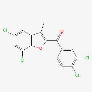(5,7-Dichloro-3-methyl-1-benzofuran-2-yl)(3,4-dichlorophenyl)methanone