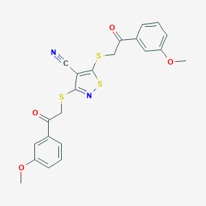 3,5-Bis{[2-(3-methoxyphenyl)-2-oxoethyl]sulfanyl}-4-isothiazolecarbonitrile