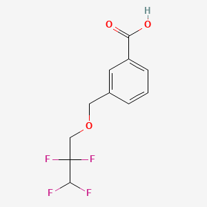 molecular formula C11H10F4O3 B2929681 3-[(2,2,3,3-Tetrafluoropropoxy)methyl]benzoic acid CAS No. 19932-26-4; 438466-00-3