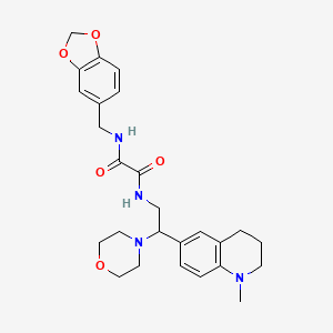 N-(1,3-benzodioxol-5-ylmethyl)-N'-[2-(1-methyl-1,2,3,4-tetrahydroquinolin-6-yl)-2-morpholin-4-ylethyl]ethanediamide
