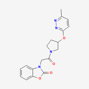 3-(2-(3-((6-methylpyridazin-3-yl)oxy)pyrrolidin-1-yl)-2-oxoethyl)benzo[d]oxazol-2(3H)-one