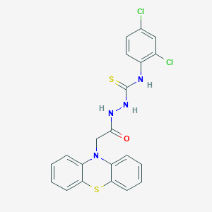 molecular formula C21H16Cl2N4OS2 B292969 N-(2,4-dichlorophenyl)-2-(10H-phenothiazin-10-ylacetyl)hydrazinecarbothioamide 
