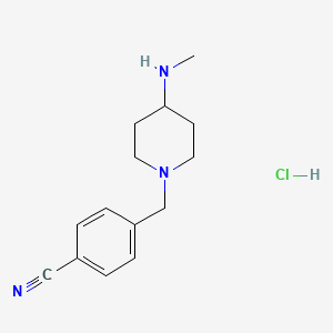 4-((4-(Methylamino)piperidin-1-yl)methyl)benzonitrile hydrochloride