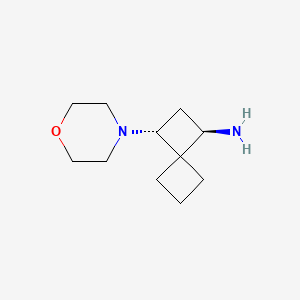 molecular formula C11H20N2O B2929702 外消旋-(1R,3R)-3-(吗啉-4-基)螺[3.3]庚-1-胺，反式 CAS No. 1989638-38-1