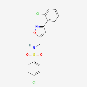 4-chloro-N-{[3-(2-chlorophenyl)-5-isoxazolyl]methyl}benzenesulfonamide