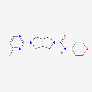 2-(4-Methylpyrimidin-2-yl)-N-(oxan-4-yl)-1,3,3a,4,6,6a-hexahydropyrrolo[3,4-c]pyrrole-5-carboxamide