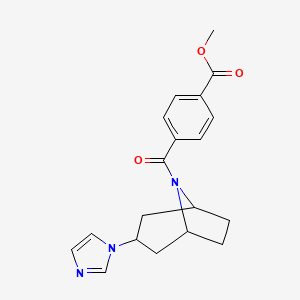 methyl 4-((1R,5S)-3-(1H-imidazol-1-yl)-8-azabicyclo[3.2.1]octane-8-carbonyl)benzoate