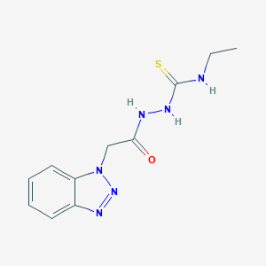 molecular formula C11H14N6OS B292971 2-(1H-1,2,3-benzotriazol-1-ylacetyl)-N-ethylhydrazinecarbothioamide 