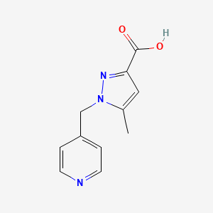 molecular formula C11H11N3O2 B2929712 5-Methyl-1-(pyridin-4-ylmethyl)-1H-pyrazole-3-carboxylic acid CAS No. 1501874-12-9