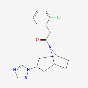 1-((1R,5S)-3-(1H-1,2,4-triazol-1-yl)-8-azabicyclo[3.2.1]octan-8-yl)-2-(2-chlorophenyl)ethan-1-one