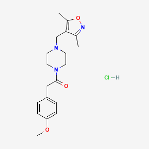 1-(4-((3,5-Dimethylisoxazol-4-yl)methyl)piperazin-1-yl)-2-(4-methoxyphenyl)ethanone hydrochloride