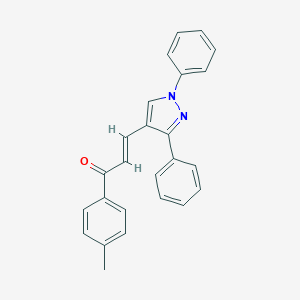 molecular formula C25H20N2O B292972 3-(1,3-diphenyl-1H-pyrazol-4-yl)-1-(4-methylphenyl)-2-propen-1-one 