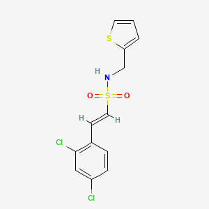 (E)-2-(2,4-dichlorophenyl)-N-(thiophen-2-ylmethyl)ethenesulfonamide