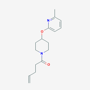 molecular formula C16H22N2O2 B2929728 1-(4-((6-甲基吡啶-2-基)氧基)哌啶-1-基)戊-4-烯-1-酮 CAS No. 1797952-24-9