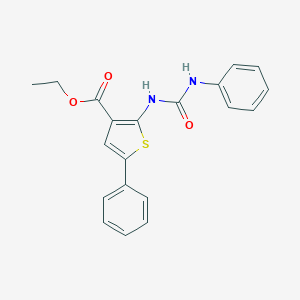 molecular formula C20H18N2O3S B292973 Ethyl 2-[(anilinocarbonyl)amino]-5-phenyl-3-thiophenecarboxylate 