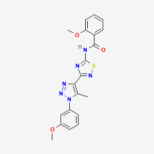 2-methoxy-N-(3-(1-(3-methoxyphenyl)-5-methyl-1H-1,2,3-triazol-4-yl)-1,2,4-thiadiazol-5-yl)benzamide