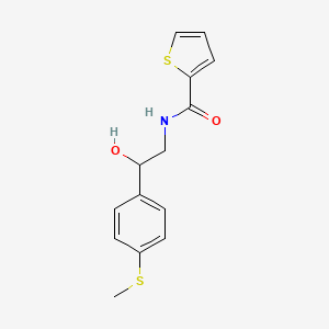 molecular formula C14H15NO2S2 B2929735 N-(2-hydroxy-2-(4-(methylthio)phenyl)ethyl)thiophene-2-carboxamide CAS No. 1448135-95-2