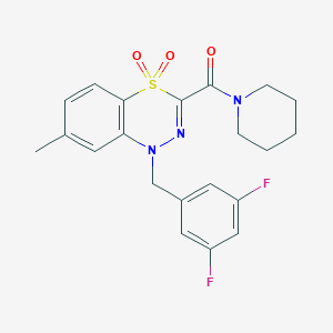 1-(3,5-difluorobenzyl)-7-methyl-3-(piperidinocarbonyl)-4lambda~6~,1,2-benzothiadiazine-4,4(1H)-dione