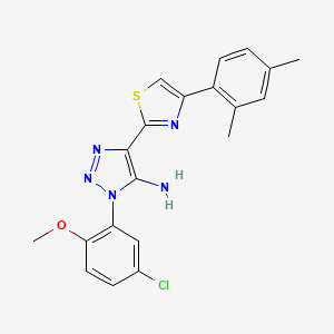 1-(5-chloro-2-methoxyphenyl)-4-[4-(2,4-dimethylphenyl)-1,3-thiazol-2-yl]-1H-1,2,3-triazol-5-amine