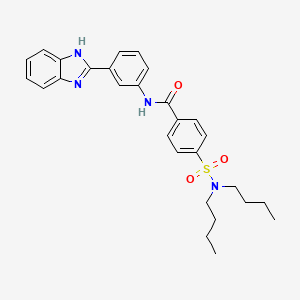 N-(3-(1H-benzo[d]imidazol-2-yl)phenyl)-4-(N,N-dibutylsulfamoyl)benzamide