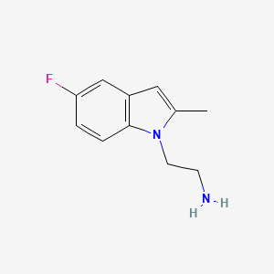 molecular formula C11H13FN2 B2929759 2-(5-氟-2-甲基-1H-吲哚-1-基)乙胺 CAS No. 1368894-09-0