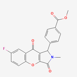 Methyl 4-(7-fluoro-2-methyl-3,9-dioxo-1,2,3,9-tetrahydrochromeno[2,3-c]pyrrol-1-yl)benzoate