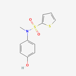 molecular formula C11H11NO3S2 B2929786 N-(4-羟基苯基)-N-甲基噻吩-2-磺酰胺 CAS No. 790232-16-5