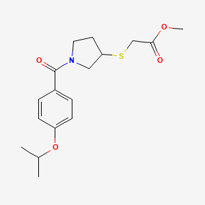 Methyl 2-((1-(4-isopropoxybenzoyl)pyrrolidin-3-yl)thio)acetate