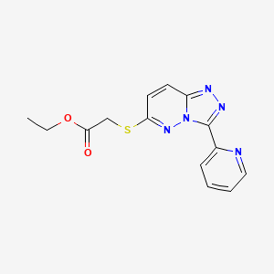 Ethyl 2-[(3-pyridin-2-yl-[1,2,4]triazolo[4,3-b]pyridazin-6-yl)sulfanyl]acetate