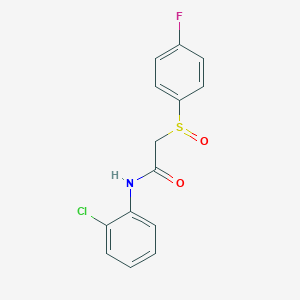N-(2-chlorophenyl)-2-[(4-fluorophenyl)sulfinyl]acetamide