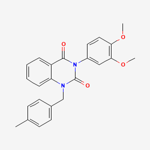 molecular formula C24H22N2O4 B2929807 3-(3,4-dimethoxyphenyl)-1-(4-methylbenzyl)quinazoline-2,4(1H,3H)-dione CAS No. 899922-43-1