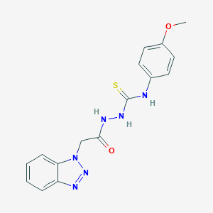 molecular formula C16H16N6O2S B292981 2-(1H-1,2,3-benzotriazol-1-ylacetyl)-N-(4-methoxyphenyl)hydrazinecarbothioamide 